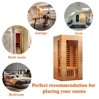 Hongyuan 1 Single Person Indoor Low EMF FAR Infrared Sauna - Melillo EnterprisesAll categories