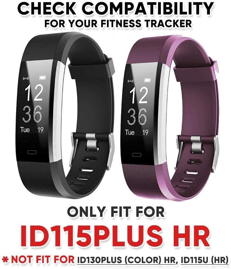 Id115Plus HR Very Fit Pro Bands Replacement Strap for Veryfitpro, Letscom, Lintelek Fitness Trackers - Purple and Black - Melillo EnterprisesActivity & Fitness TrackersExercise & FitnessFitness Technology