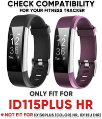 Id115Plus HR Very Fit Pro Bands Replacement Strap for Veryfitpro, Letscom, Lintelek Fitness Trackers - Purple and Black - Melillo EnterprisesActivity & Fitness TrackersExercise & FitnessFitness Technology