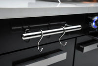 MA - 957 5 - Burner 63000 BTU Black Stainless Steel Outdoor Kitchen Bar Gas Island Grill W/ Infrared Rear Burner + Rotisserie Kit + Granite Countertop + Storage Cabinets & Full Weather Cover - Melillo EnterprisesAll categories