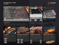 MA - 957 5 - Burner 63000 BTU Black Stainless Steel Outdoor Kitchen Bar Gas Island Grill W/ Infrared Rear Burner + Rotisserie Kit + Granite Countertop + Storage Cabinets & Full Weather Cover - Melillo EnterprisesAll categories