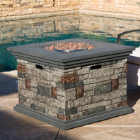 Mauricio Square Polyresin Propane Fire Pit Table with Hidden Fuel Tank - Melillo EnterprisesAll categories