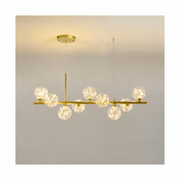 Glass Ball Pendant Chandelier – Clear Glass Ceiling Light for Elegant Home Décor