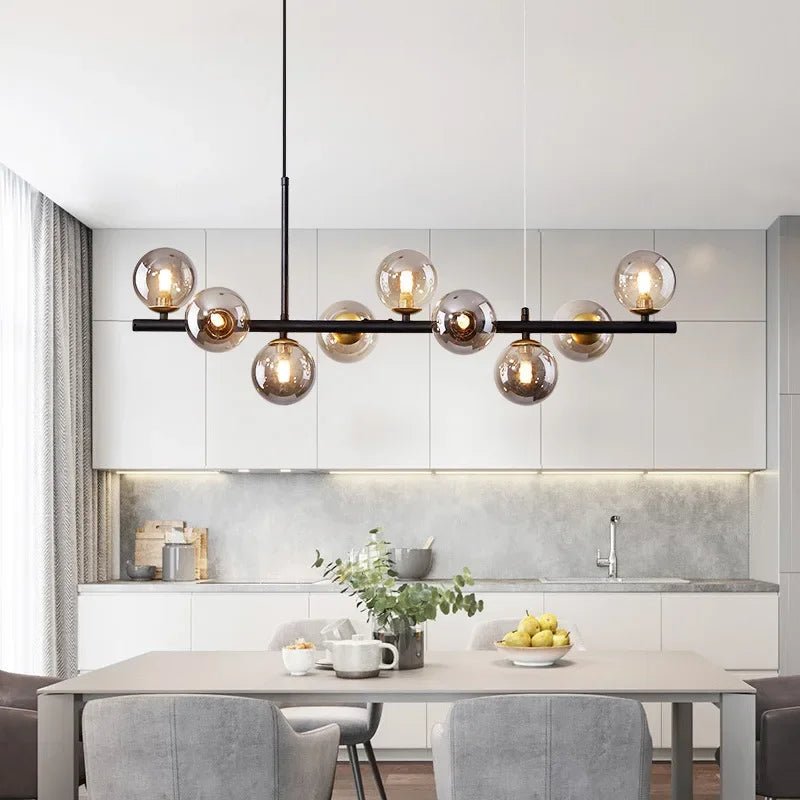Glass Ball Pendant Chandelier – Contemporary Pendant Lighting for Dining Rooms