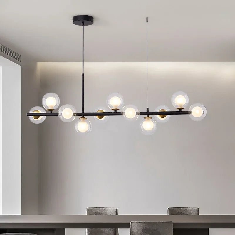 Glass Ball Pendant Chandelier – Stunning Round Glass Light Fixture for Home Interiors
