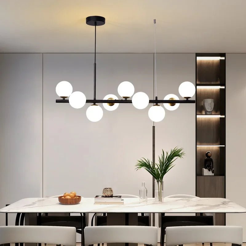 Modern Glass Ball Pendant Chandelier – Sleek, Minimalist Ceiling Light Fixture