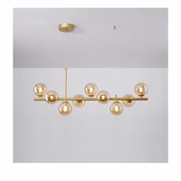 Glass Ball Pendant Chandelier – Chic Glass Light Fixture for Dining and Living Areas
