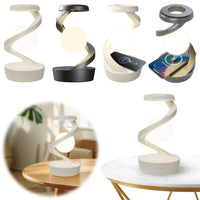 Levitating Globe Desk Lamp with Wireless Charging – Modern Desk Accessory with Floating Globe
