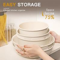 Non - Stick Ceramic Cookware Set with Removable Handles (21 Pieces) - Melillo Enterprises