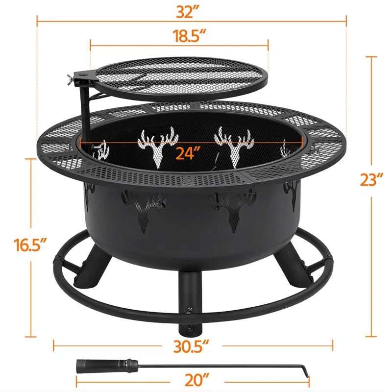Patteale round Wood Burning Fire Pit - Melillo EnterprisesAll categories