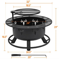 Patteale round Wood Burning Fire Pit - Melillo EnterprisesAll categories