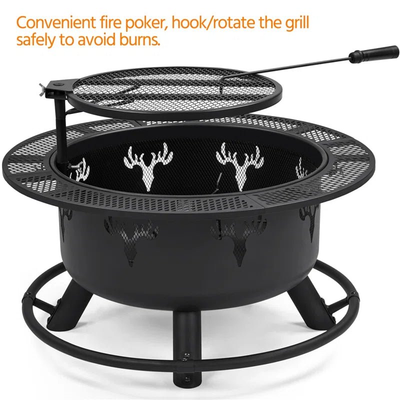 Patteale round Wood Burning Fire Pit - Melillo EnterprisesAll categories