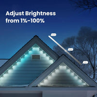 Permanent Outdoor Smart RGB Eaves Lights – LED String Lights for House Exterior - Melillo Enterprises