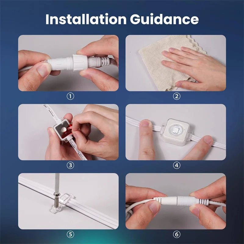 Permanent Outdoor Smart RGB Eaves Lights – LED String Lights for House Exterior - Melillo Enterprises