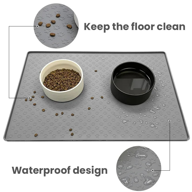 Silicone Pet Placemat – Waterproof Feeding Mat for Dogs and Cats, - Melillo Enterprises