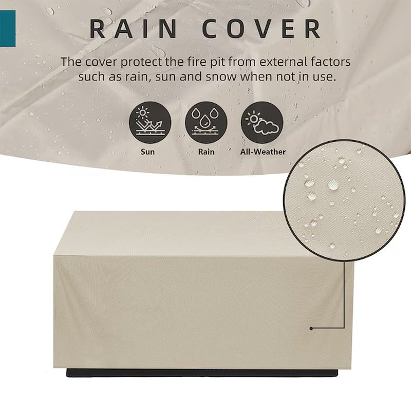 Square Terrazzo Fire Pits 28 - In W White Magnesium Oxide Square Liquid Propane Fire Pit - Melillo EnterprisesFire Pits & AccessoriesFire Pits & Patio HeatersGas Fire Pits