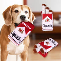 Squeaky Plush Cigar Chew Toy for Dogs – Interactive Teething & Training Toy - Melillo Enterprises