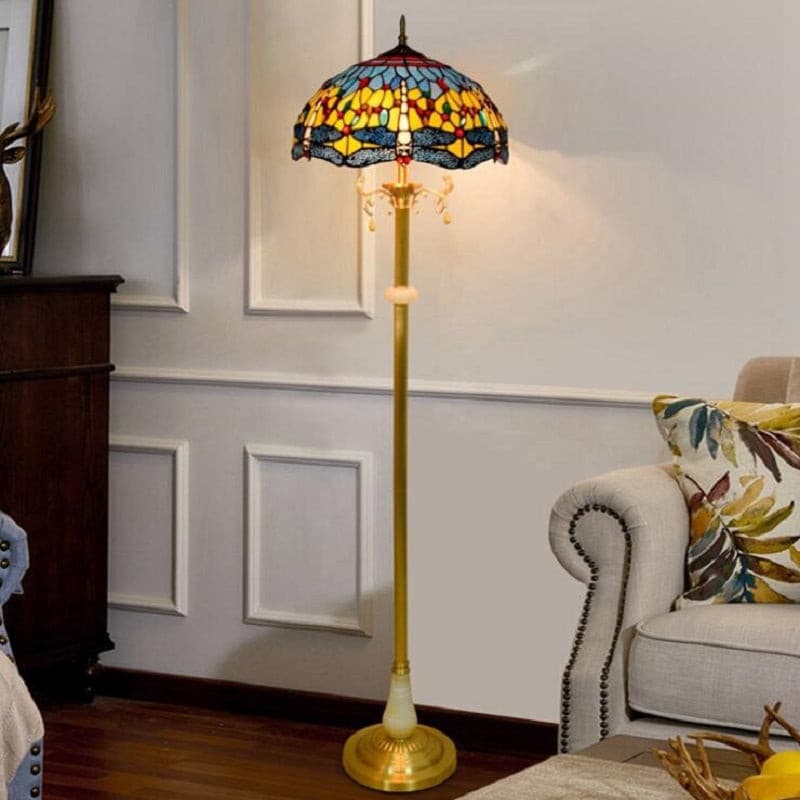 Tiffany Style Floor Lamp Dragonfly - Melillo Chihuly