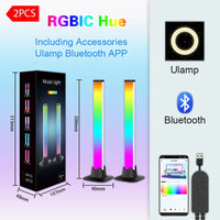 Wiscolor LED Atmosphere Lights – RGB, WIFI & Bluetooth Control (2 Pack) - Melillo Enterprises